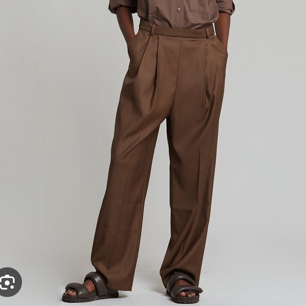 The Frankie Shop Danu Belted Trousers -
Chocolate